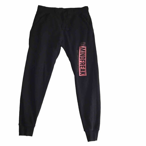 Unisex Criss Angel Mindfreak Black Pink Coral Sweat Pant Sweats Joggers Sz M W30 - Picture 1 of 10